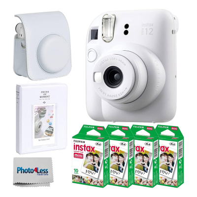 富士(FUJIFILM) Instax Mini 12 系列 新款即时相机拍立得 相机+相纸40张+礼品套装 黏土白