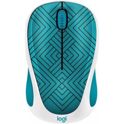 罗技Logitech M317c(典藏版)无线光电鼠标 - 颜色:青色迷宫 1000 dpi 办公游戏鼠标