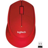 罗技Logitech M331 Silent Plus 无线鼠标 - 红色 轻便小巧 便于携带910-004916