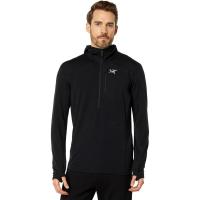 始祖鸟(ARC'TERYX)Delta 1/2 Zip Hoodie拉链连帽衫外套男款保暖舒适耐磨 简约经典黑色上衣