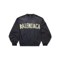 BALENCIAGA 巴黎世家 新款长袖套头卫衣 tape type标识 专柜海外代购男款