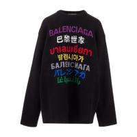 BALENCIAGA 巴黎世家 印花LOGO套衫 正面印花图案 个性潮流 女款卫衣