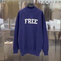 巴黎世家 BALENCIAGA Free中重抓绒圆领衫 简约时尚女士卫衣棉质