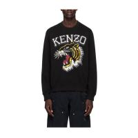 KENZO 高田贤三 舒适流行图案刺绣罗纹指针圆领棉质长袖卫衣 FE55SW1844MF.-99J