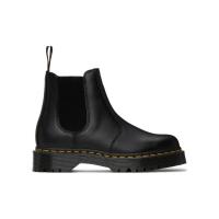 Dr. Martens 马丁 男士靴子 舒适24新款防滑耐磨经典黑色短筒拼接切尔西靴