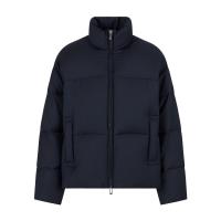 Emporio Armani 阿玛尼 24经典款绗缝混纺全拉链羽绒服男 舒适保暖立领长袖日常休闲外套