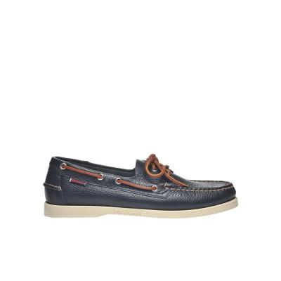 Sebago 仕品高 男士系带休闲低帮鞋 蓝皮革鞋面防滑橡胶底 时尚低帮鞋 73118WW-908