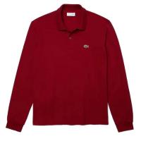 LACOSTE 法国鳄鱼 男士长袖棉质POLO衫经典剪裁珍珠纽扣舒适温暖 L1312ROSSO