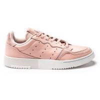 adidasSuperCourtTrainersVapourPinkLeatherLaceUpChunkyOutsole