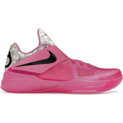 耐克(NIKE)NikeKD4AuntPearl2024复刻粉火配色黑金标志情感纪念款