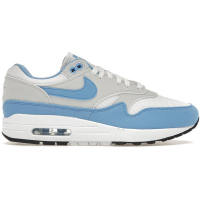 耐克(NIKE)NikeAirMax1经典小白鞋大学蓝拼接透气跑鞋