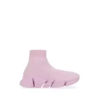 巴黎世家(Balenciaga)粉色徽标圆头套脚弹力聚酯纤维休闲运动跑步