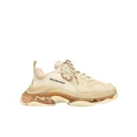 巴黎世家(Balenciaga)透明鞋底logo绑带女款运动鞋圆头休闲跑步鞋