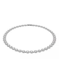 施华洛世奇(SWAROVSKI)天使圆切镀铑银项链女款晶钻装饰高雅时尚