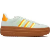 阿迪达斯(adidas)女士休闲板鞋复古潮流拼色系带运动鞋绿橙撞色经