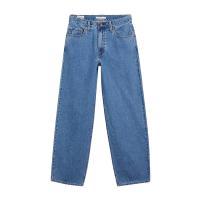 Levi's女士直筒牛仔裤女蓝色五口袋弹性舒适中腰显瘦牛仔裤