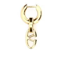 男士环状缀饰耳环 金石褶皱金属质感时尚配饰