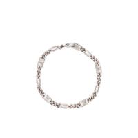 男士黄铜字母细节手链龙虾扣开合时尚饰品