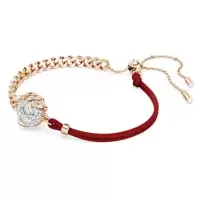 红色龙凤手链 水晶幸运币百搭 女士时尚手链 520送女友礼物