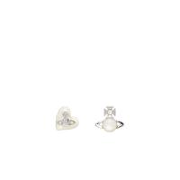 不对称仿珍珠母贝耳钉女款时尚耳饰个性设计