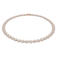 施华洛世奇(SWAROVSKI)经典玫瑰金镀层水晶短项链女款时尚百搭配