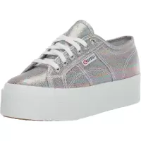 SUPERGA高帮闪粉帆布鞋女加厚橡胶底系带运动鞋潮酷街头板鞋休闲