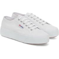 SUPERGASUPPERGA男女同款低帮系带鞋软牛皮增高楔形橡胶底休闲板