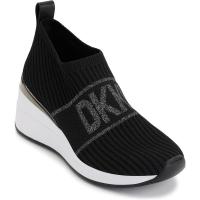 DKNY女士运动休闲百搭松紧系带楔形增高跑步鞋