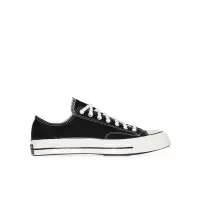 匡威(CONVERSE)黑色logo标志帆布跑鞋男平底圆头正面系带踝部拉链