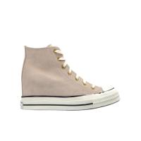 匡威(CONVERSE)圆头高帮皮革跑鞋女鞋舒适防滑加厚底休闲运动鞋