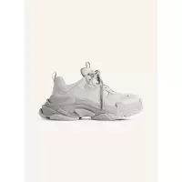 巴黎世家(Balenciaga)女款跑步鞋织物合成耐穿羊皮条拼接减震厚底