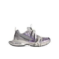 巴黎世家(Balenciaga)女跑步鞋网布拼接聚酯纤维轻便缓震反光点缀