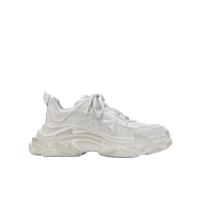 巴黎世家(Balenciaga)做旧风格运动鞋侧面刺绣标识金属铭牌后跟拉