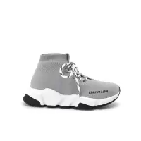 巴黎世家(Balenciaga)灰色拼色圆头厚底运动鞋女款休闲跑步鞋正面