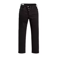 Levi's女士直筒牛仔裤高弹显瘦棉质腰带环纽扣拉链开合九分裤