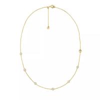 迈克·科尔斯(MICHAEL KORS)14K金合金925银项链女款精致站珠链白