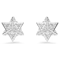 施华洛世奇(SWAROVSKI)几何玩趣闪耀耳钉3D星形水晶耳饰白钻小巧