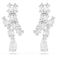 施华洛世奇(SWAROVSKI)闪耀灵动施华洛世奇锆石镀铑女士动态耳环