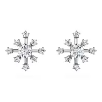 施华洛世奇(SWAROVSKI)实验室钻石18K白金星爆耳钉时尚闪耀耳饰银
