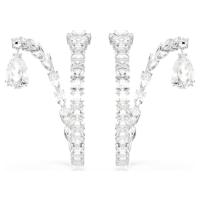 施华洛世奇(SWAROVSKI)时尚白钻风珍珠耳环个性镶钻耳饰女士简约