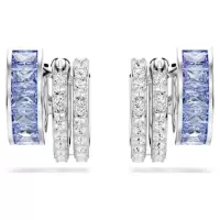 施华洛世奇(SWAROVSKI)耳饰女款炫彩蓝锆石镀铑 hoops 耳环时尚潮