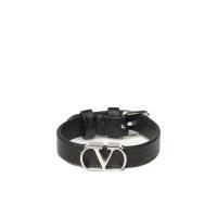 华伦天奴(Valentino)Vlogo手环女款饰品品牌标志穿孔设计可调节时