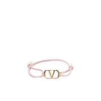 华伦天奴(Valentino)黄铜材质系结可调节徽标手环女款时尚耳饰