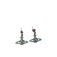 薇薇安威斯特伍德(VIVIENNE WESTWOOD)金属徽标吊坠耳饰女款时尚