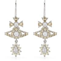 薇薇安威斯特伍德(VIVIENNE WESTWOOD)耳饰女新款皇冠设计闪钻吊