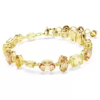 Swarovski女款多彩水晶金 tone 手链可调节时尚百搭配饰