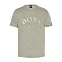 奢侈品服饰 男装徽标短袖T恤 经典圆领logo标识 舒适棉质休闲上衣