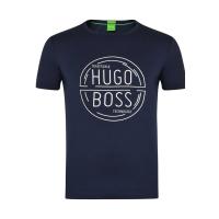 男士徽标圆领短袖T恤棉质舒适休闲运动户外时尚百搭上衣