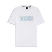 棉圆领短袖T恤男创意logo图案夏季透气舒适男士短袖衫