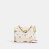 女式春季花卉印花斜挎包 可调长度肩带 适配大屏手机